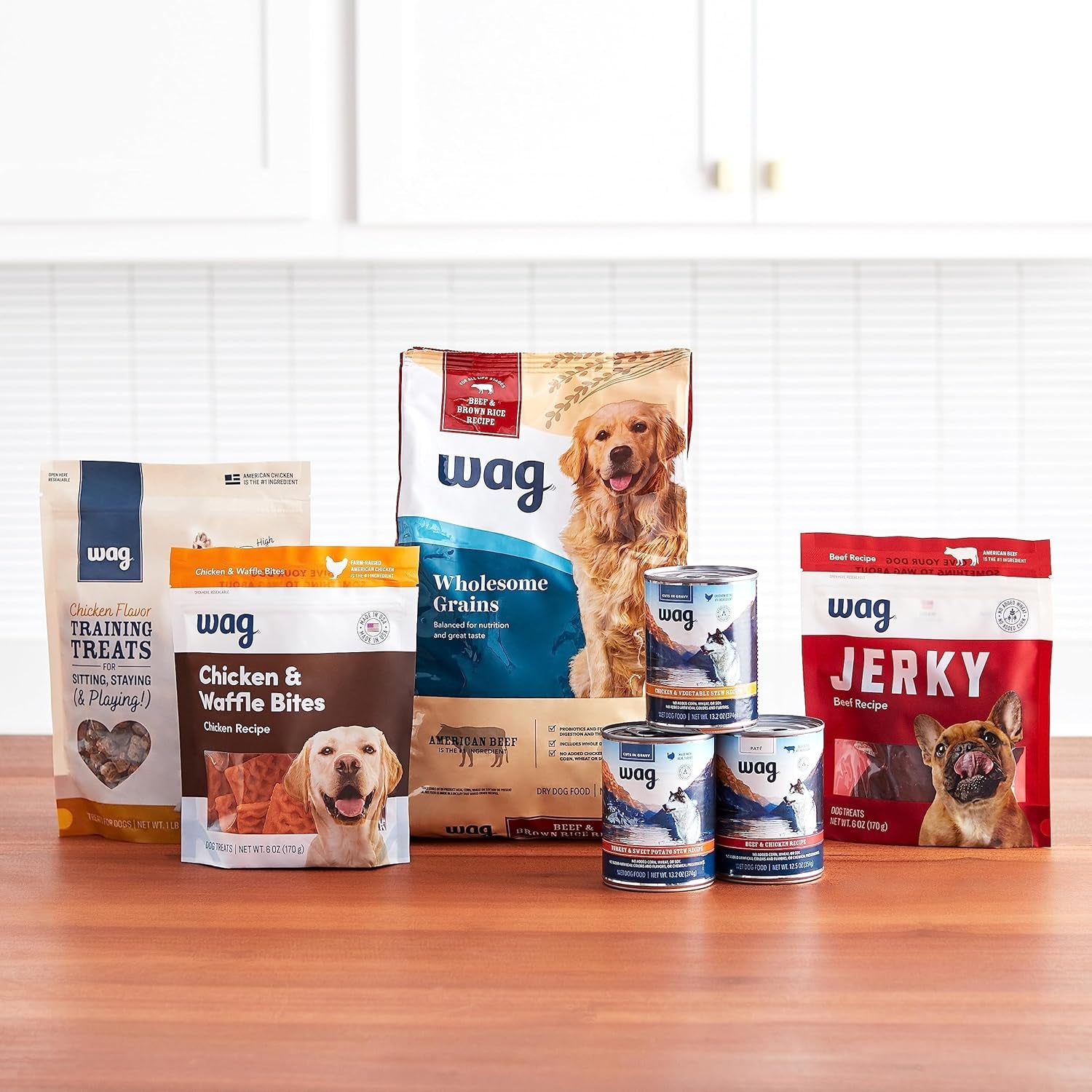 Amazon Brand -  Dog Treats, Chicken and Waffle Bites, 12 Oz Resealable Pack of 1
