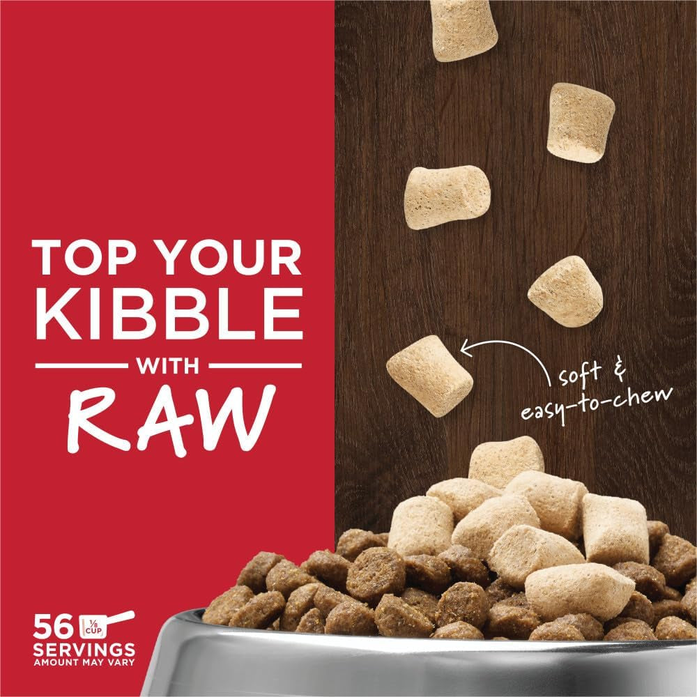 Raw Boost Mixers, Freeze Dried Dog Food Topper, Grain Free Recipe - All Natural Beef, 14 Oz. Bag