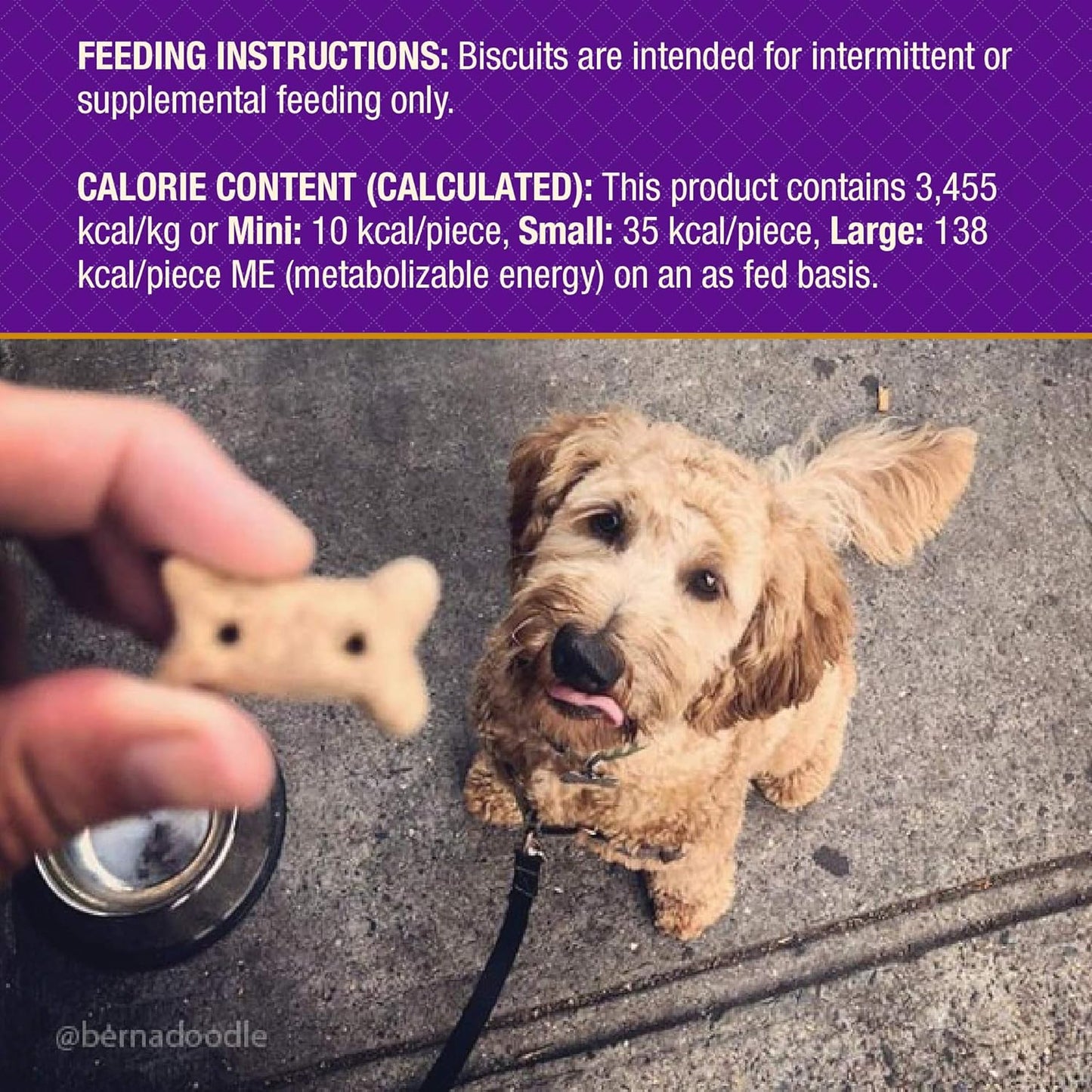by Wellness Classic Original Mix Natural Dog Treats, Crunchy Oven-Baked Biscuits, Ideal for Training, Mini Size, 3.8 Pound Bag