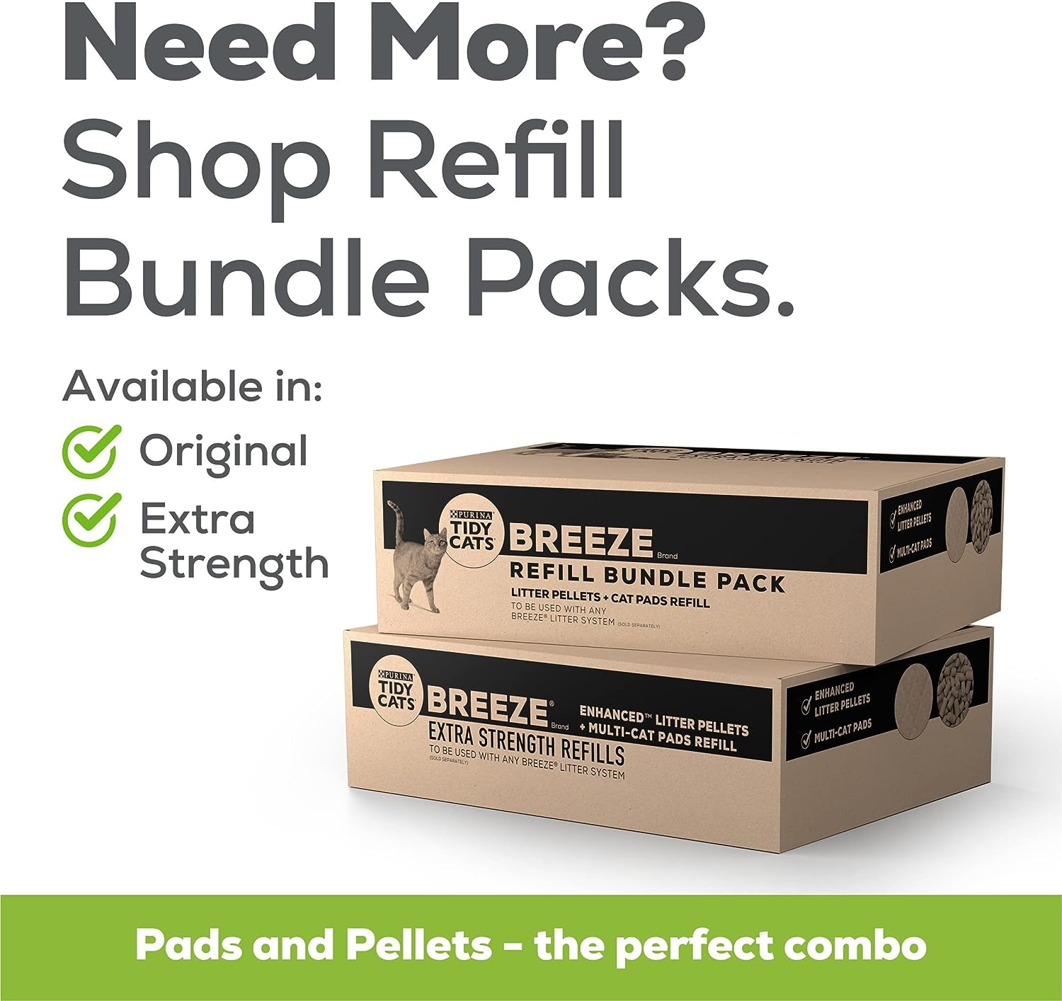 Purina  Cat Litter Breeze Pads Refill Pack Multi Cat Litter Pads - 8 Ct. Bag
