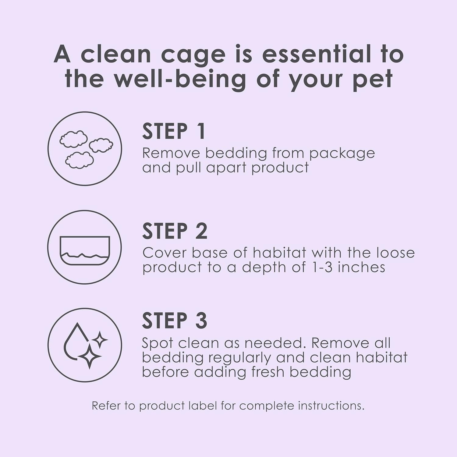Clean & Cozy Lavender Bedding for Pet Guinea Pigs, Rabbits, Hamsters, Gerbils, and Chinchillas, 49.2 Liters