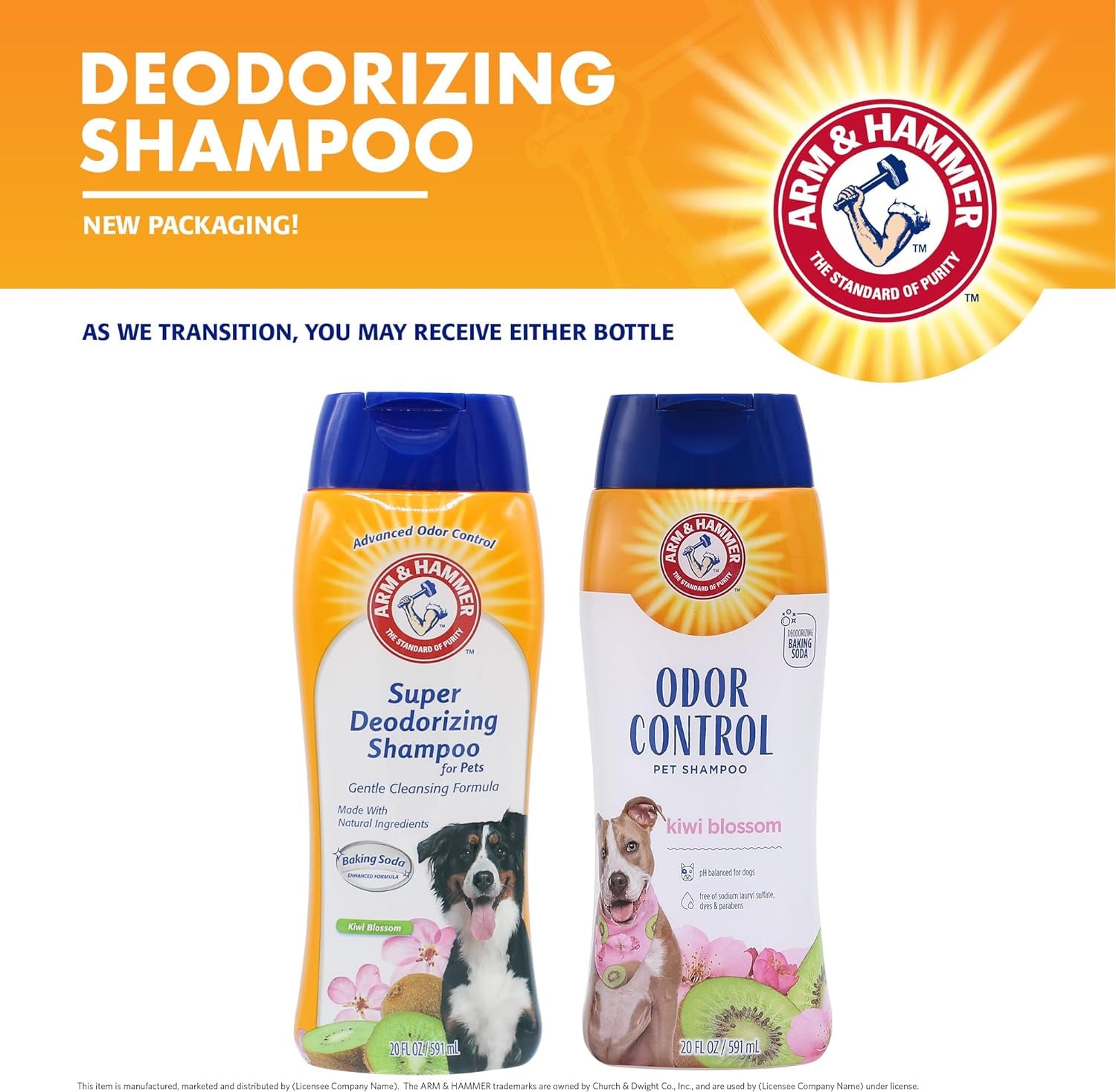 for Pets Super Deodorizing Shampoo for Dogs | Best Odor Eliminating Dog Shampoo | Great for All Dogs & Puppies, Fresh Kiwi Blossom Scent, 20 Oz, 2-Pack