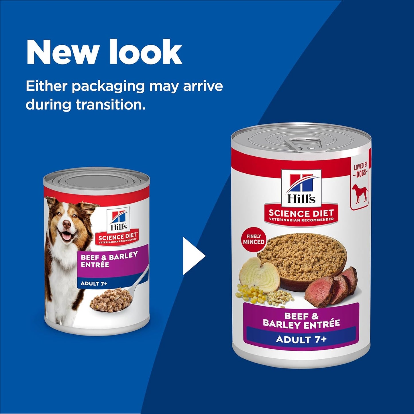 Adult 7+, Senior Adult 7+ Premium Nutrition, Wet Dog Food, Beef & Barley Loaf, 13 Oz Can, Case of 12