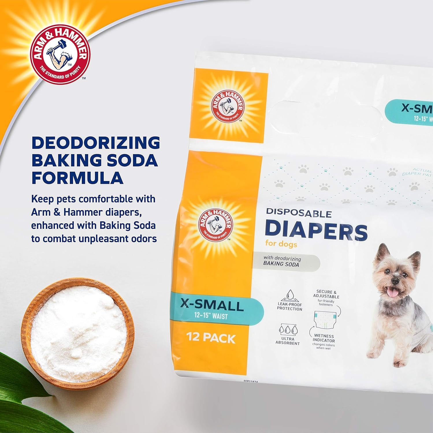 for Pets for Pets Female Dog Diapers, Size X-Small, 12 Count | Ultra-Absorbent, Adjustable Girl Dog Diapers with Leak-Proof Protection and Wetness Indicator