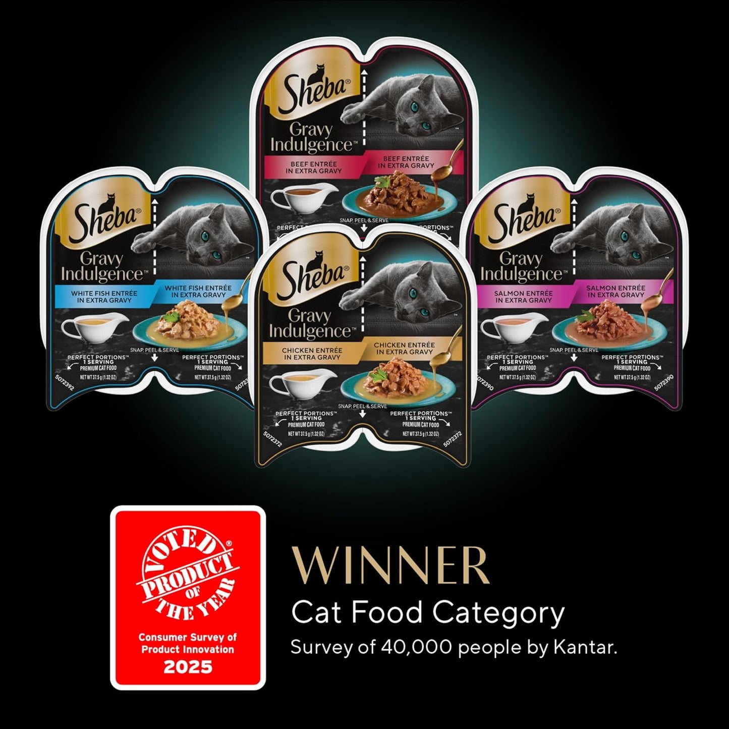 Gravy Indulgence Adult Wet Cat Food Chicken Entree in Extra Gravy, 2.6 Oz. Twin-Pack Trays (24 Count, 48 Servings)