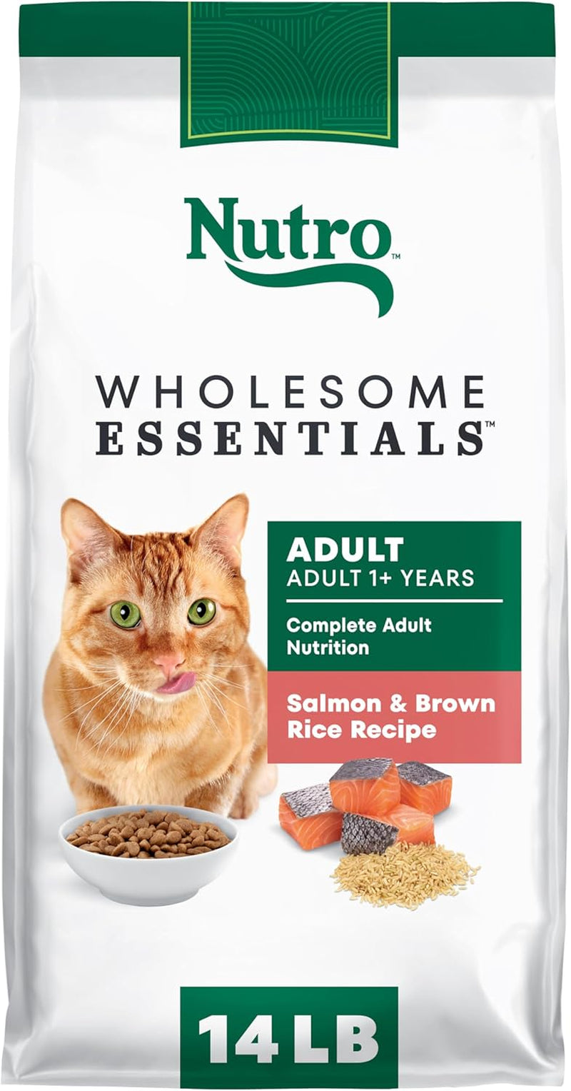 Wholesome Essentials Adult Dry Cat Food, Salmon & Brown Rice Recipe, 14 Lb. Bag