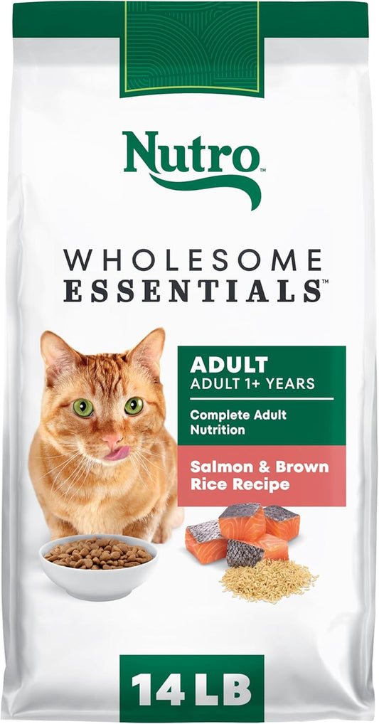 Wholesome Essentials Adult Dry Cat Food, Salmon & Brown Rice Recipe, 14 Lb. Bag