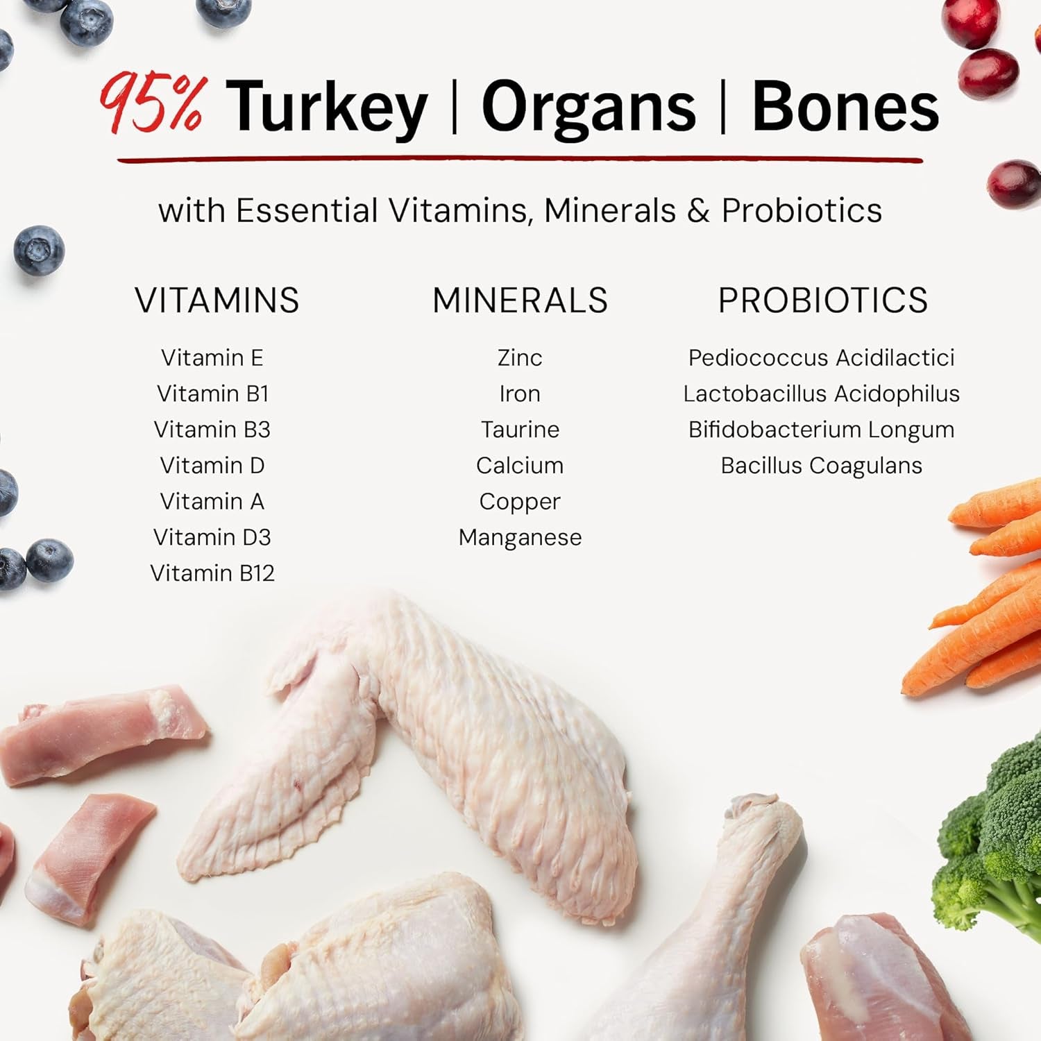 Freeze-Dried Raw Tantalizing Turkey Meal Mixers- Dog Food Topper and Mixer - Made with 95% Cage-Free Turkey, Organs & Bone - Perfect for Picky Eaters - Grain-Free - 18 Oz