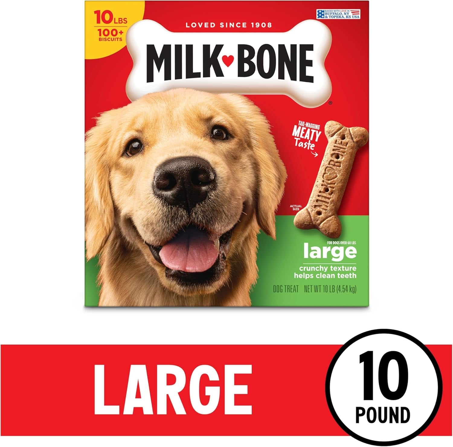 Original Dog Treats Biscuits for Large Dogs, 10 Pounds (Packaging May Vary)