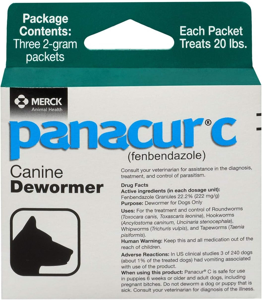 C Canine Dewormer (Fenbendazole), 2 Gram,White