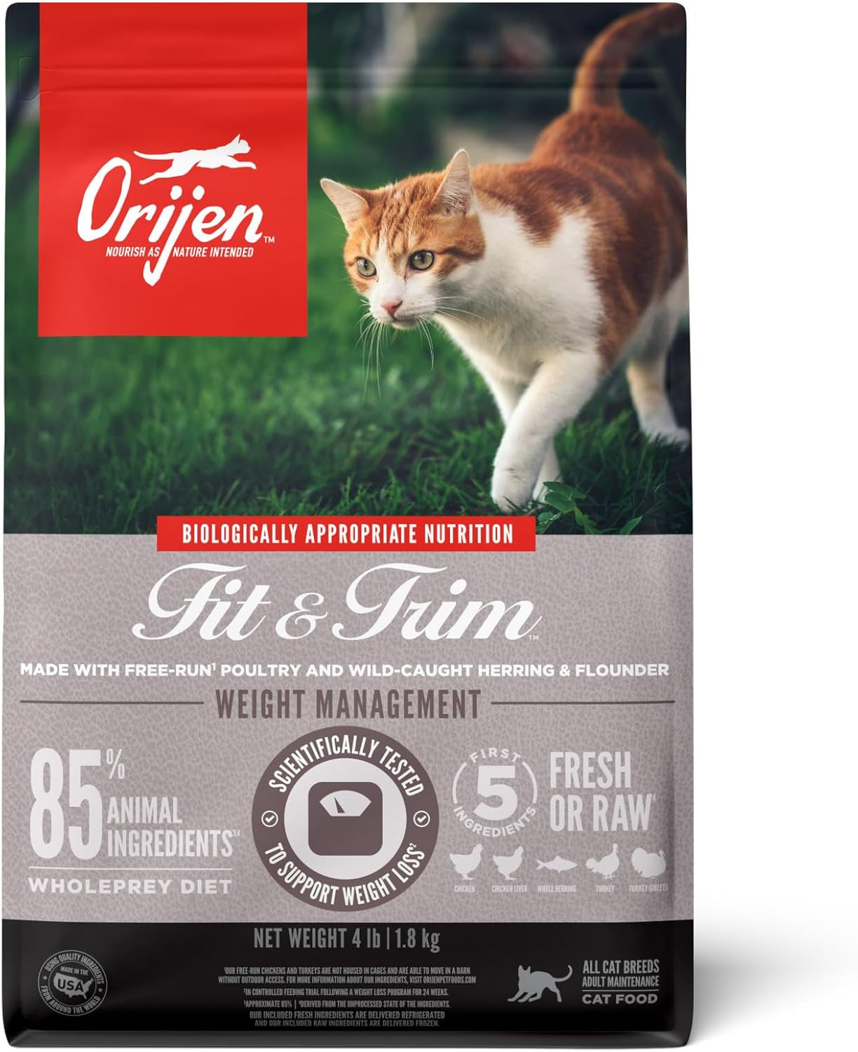 Fit & Trim Grain Free High Protein Premium Dry Cat Food 4Lb Bag