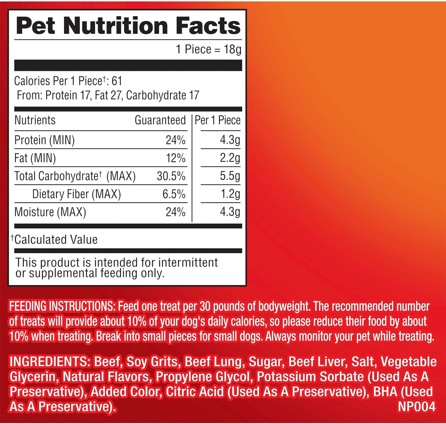 Dog Treats, Original Beef Flavor, 22.5 Ounce, Made with Real Beef