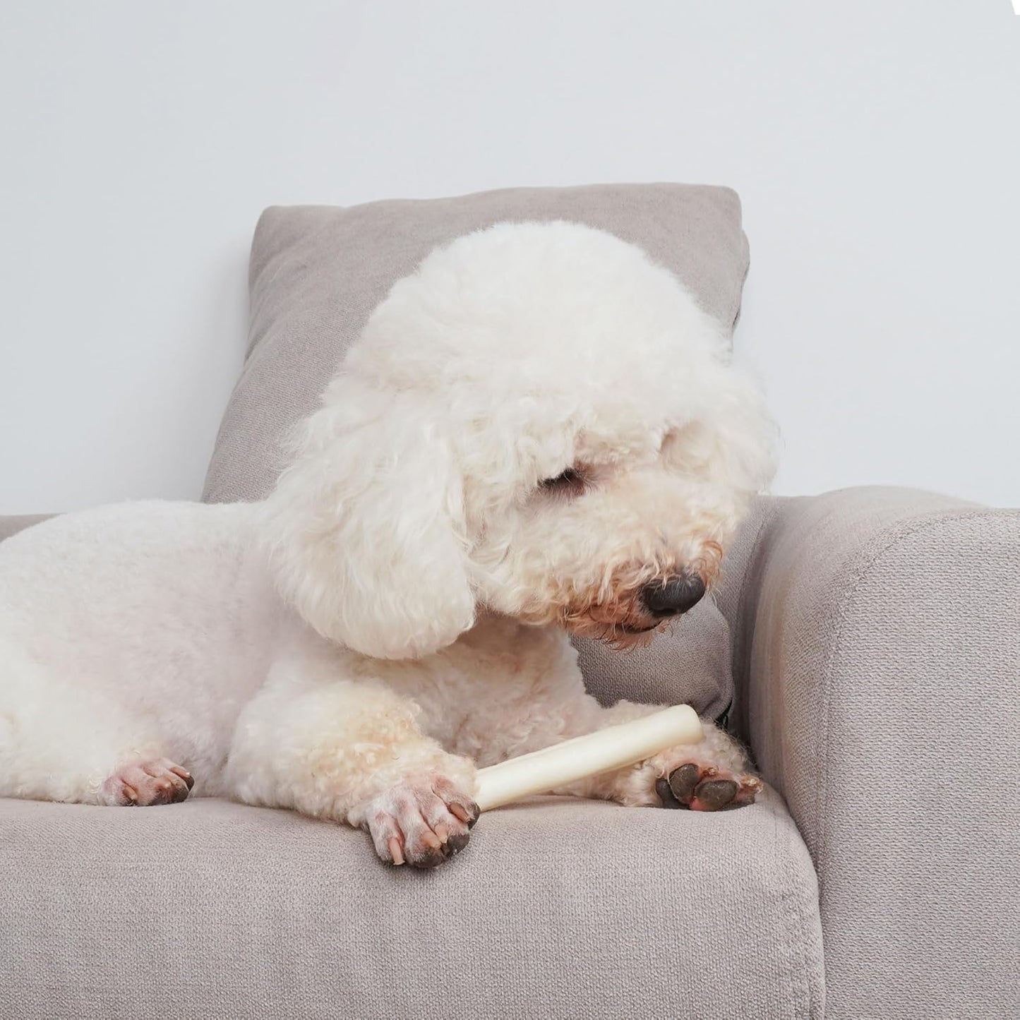 Dog Rawhide Rolls Twist Sticks Chew Treats Natural Flavor 6.5 Inch 40 Count for Puppy and Small Dogs