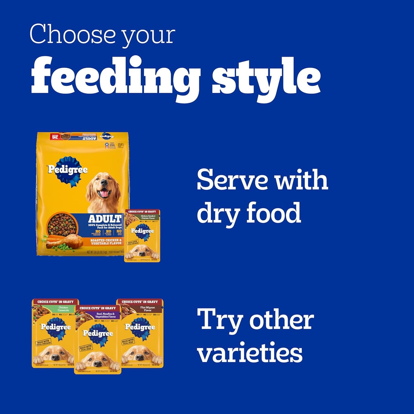 Choice Cuts in Gravy Adult Soft Wet Dog Food 18-Count Variety Pack, 3.5 Oz. Pouches
