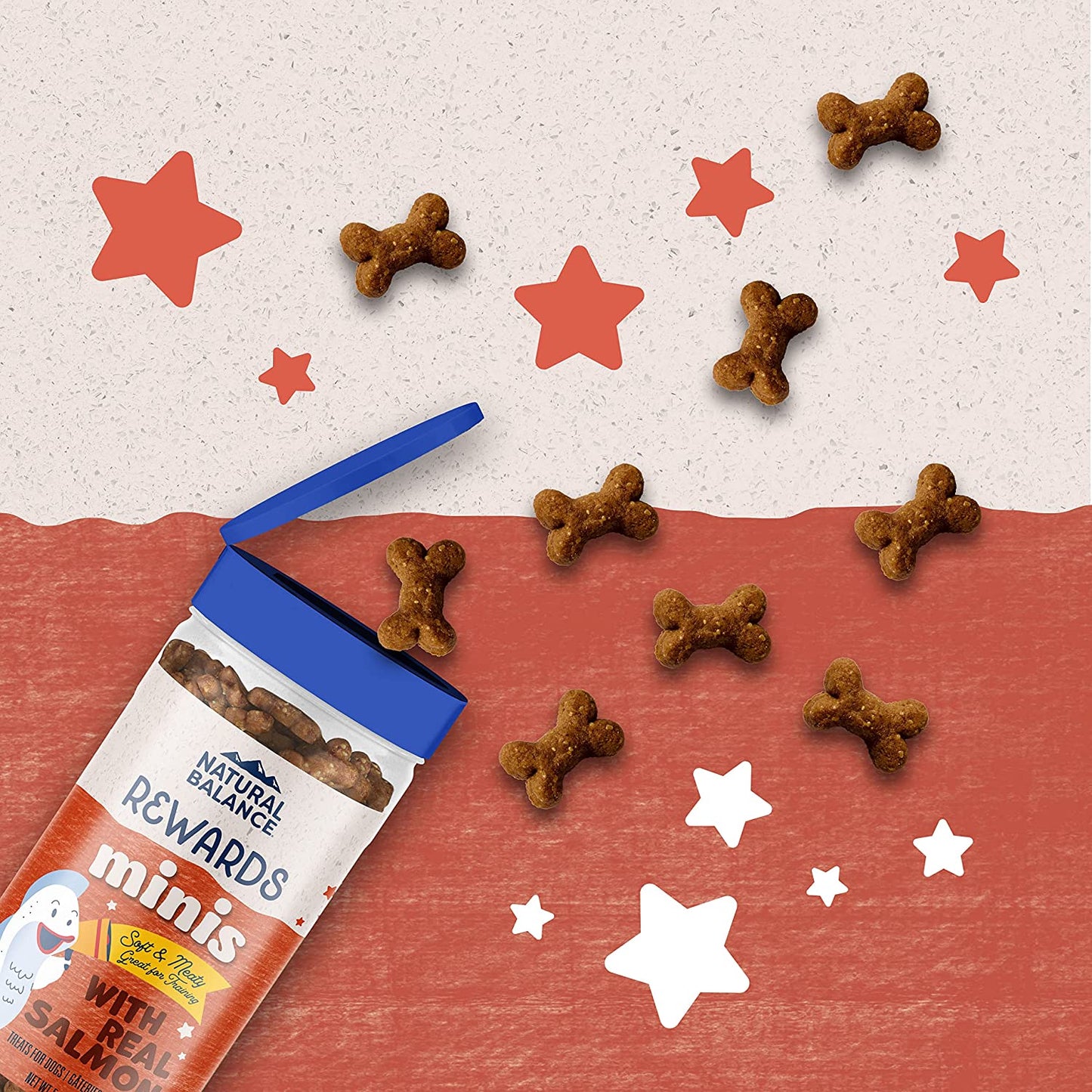 Limited Ingredient Mini-Rewards Salmon Grain-Free Dog Training Treats for Dogs | 5.3 Ounce Canister