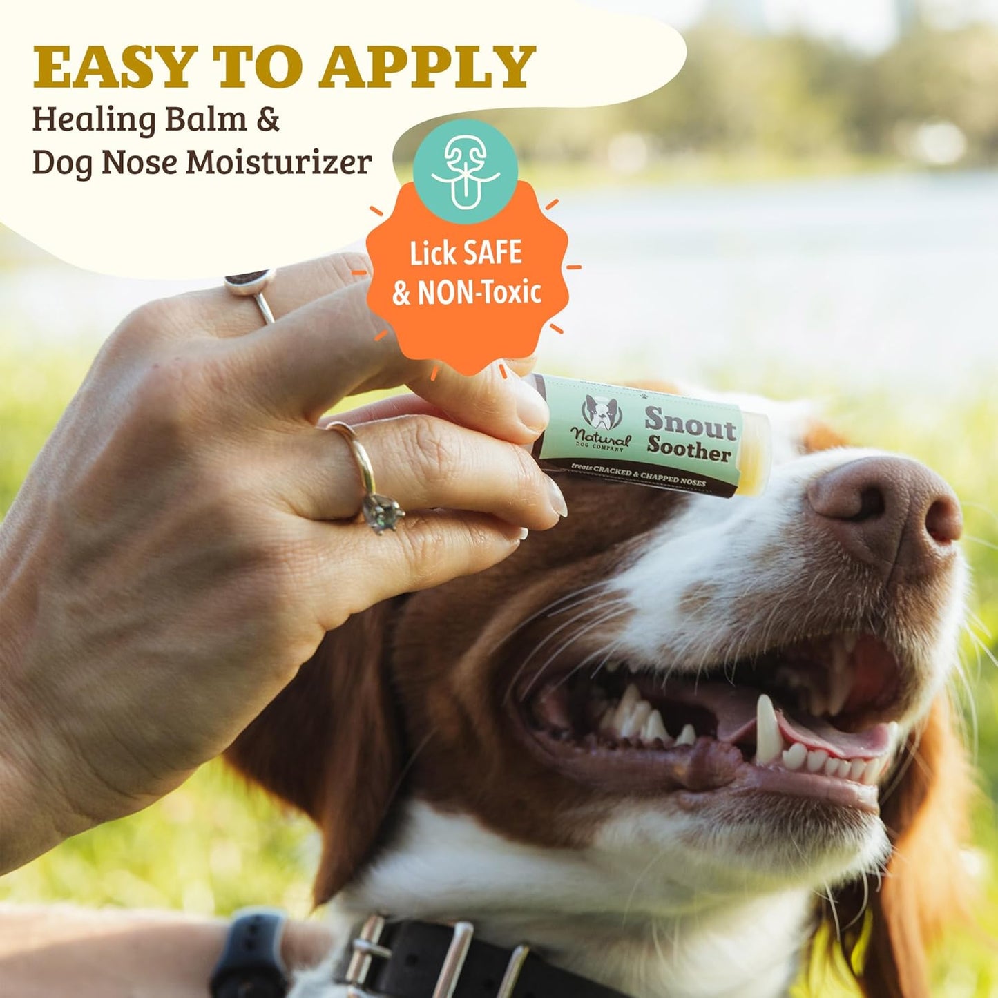 Snout Soother, Dog Nose Balm, Wax & Cream for Dry, Cracked Noses, Heals & Moisturizes with Shea Butter & Coconut Oil, Lick-Safe Nose Butter, Made in USA, 0.15 Oz. Stick