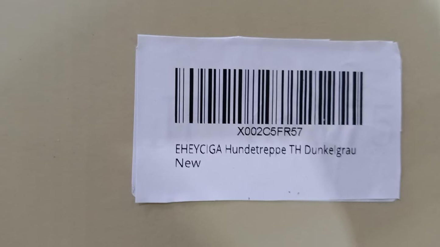 Curved Dog Stairs Ramp for Small Dogs 15.7" H, 3-Step Dog Steps for Couch Sofa and Chair, Pet Stairs for Cats, Non-Slip Balanced Pet Steps Indoor, Grey