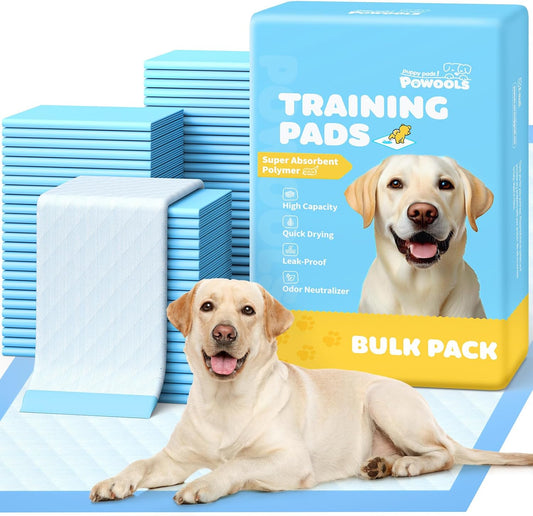 100-Pack X-Large Puppy Pads - 34'' X 28'' Pee Pads for Dogs Potty Training with Leak-Proof Quick-Dry Design, 6-Layer Wee Wee Pads for Dogs, Blue