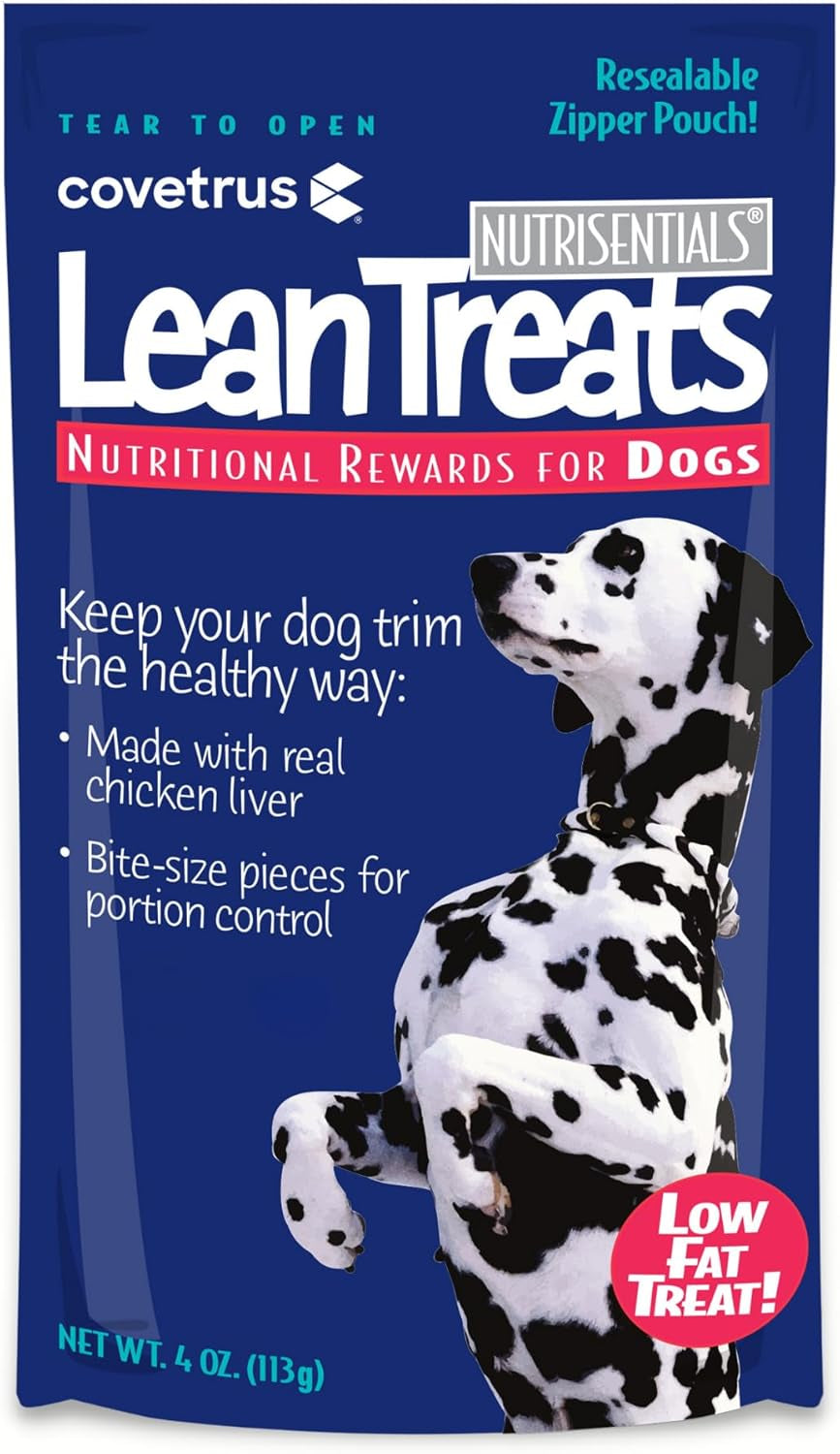 Nutrisential Lean Treats for Dogs - Small, Medium & Large Dogs (K9) - Nutritional Low Fat, Bite-Size - Soft Chicken Flavor - 6 Pack - 4Oz