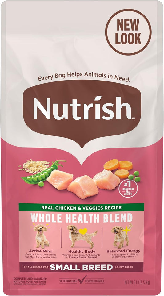 Little Bites Small Breed Premium Natural Dry Dog Food, Real Chicken & Veggies Recipe, 6 Pounds (Packaging May Vary), (Rachael Ray )