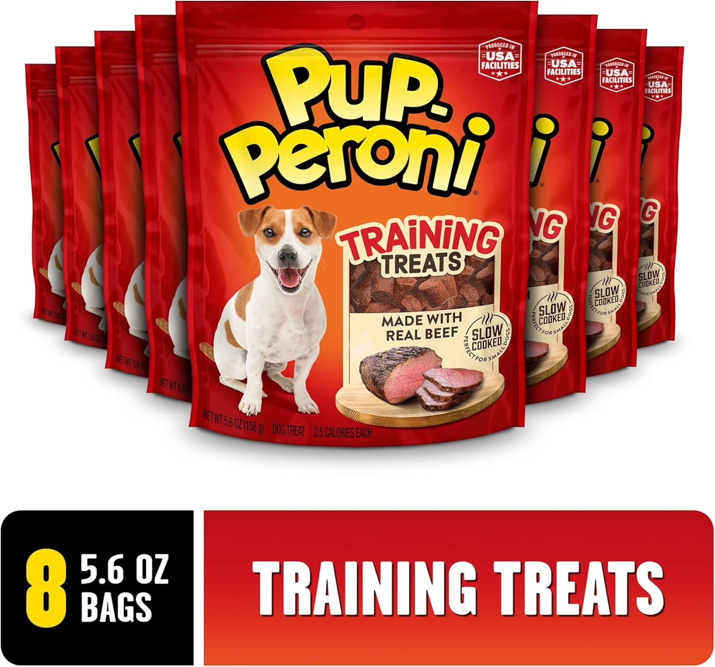 Training Dog Treats, Original Beef Flavor, 5.6 Ounce (Pack of 8), Made with Real Beef, Bite Size Rewards
