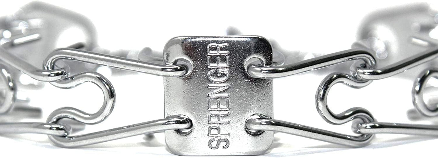 Prong Dog Training Collar Ultra-Plus Chrome Plated Steel Pet Pinch No-Pull for Dogs anti Pull Made in Germany 2.25Mm X 13In Small