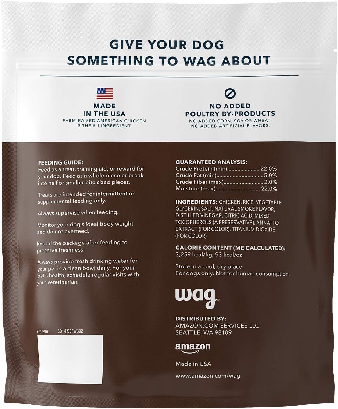 Amazon Brand -  Dog Treats, Chicken and Waffle Bites, 12 Oz Resealable Pack of 1