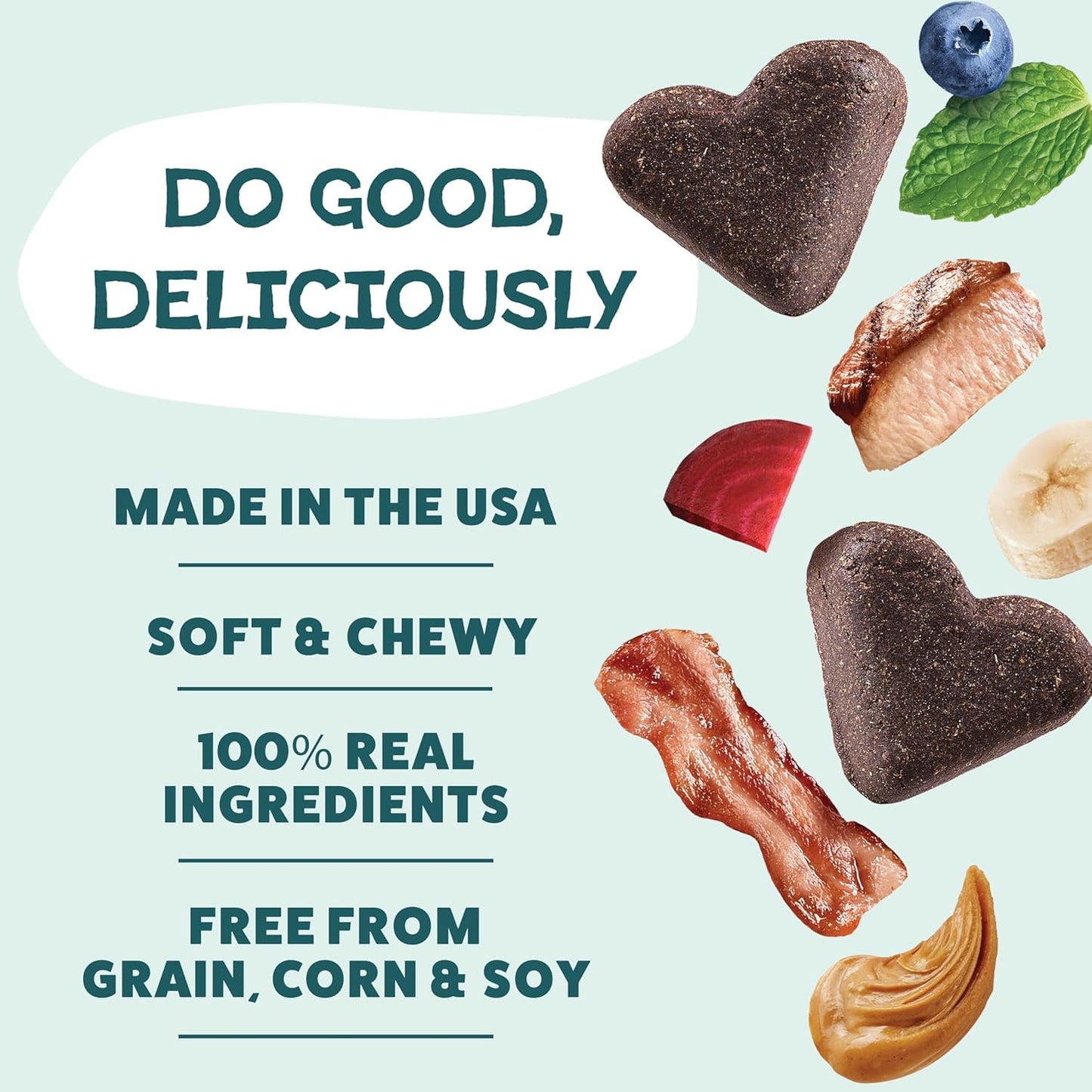 Soft-Baked Dog Treats, Variety 5-Pack - Natural & Healthy Dog Chews for Small, Medium & Large Dogs - Biscuits Baked & Made in USA, Free from Grain, Corn & Soy