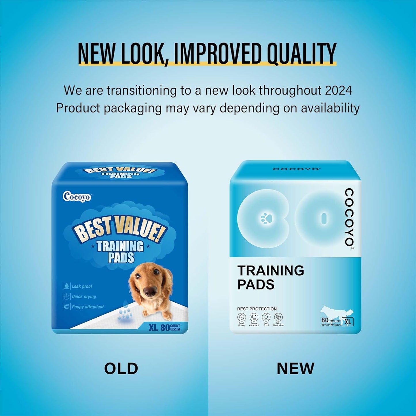 Best Value Training Pads, 28" by 34" XL, 80 Count,Blue and White