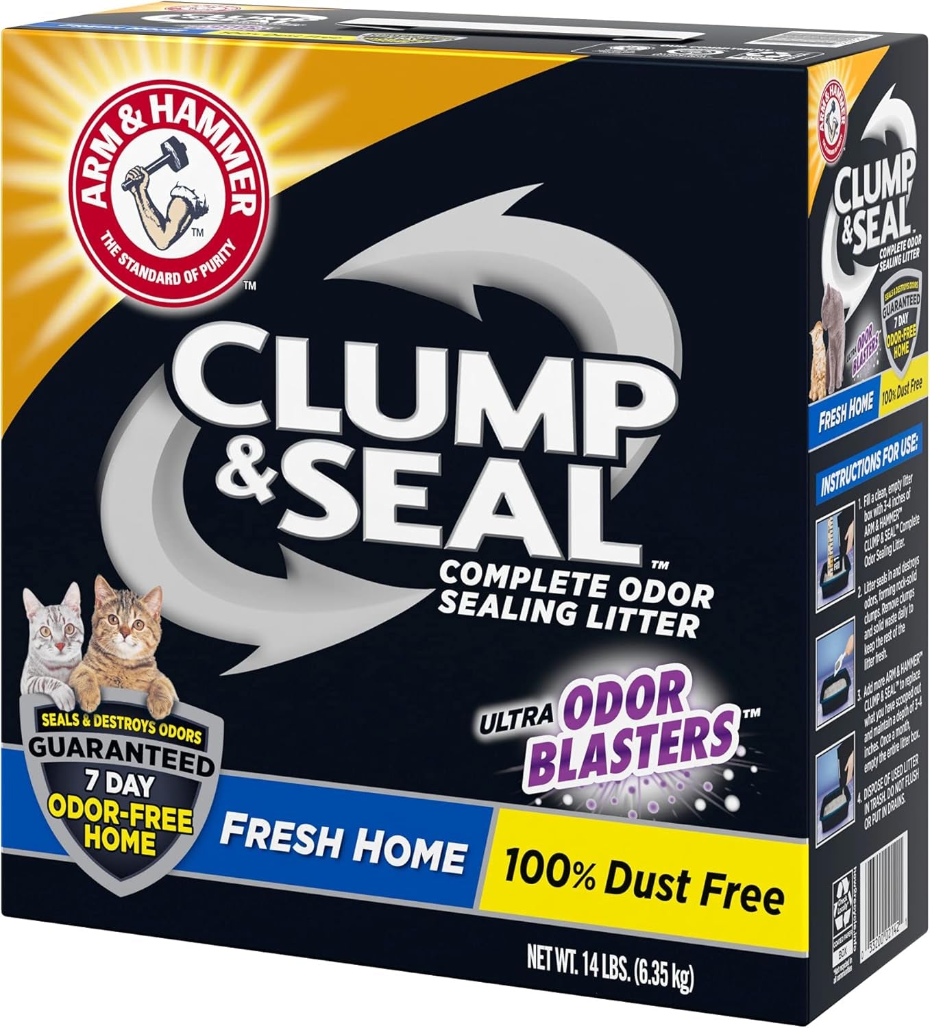 Clump & Seal Cat Litter, Fresh Scent 14Lb