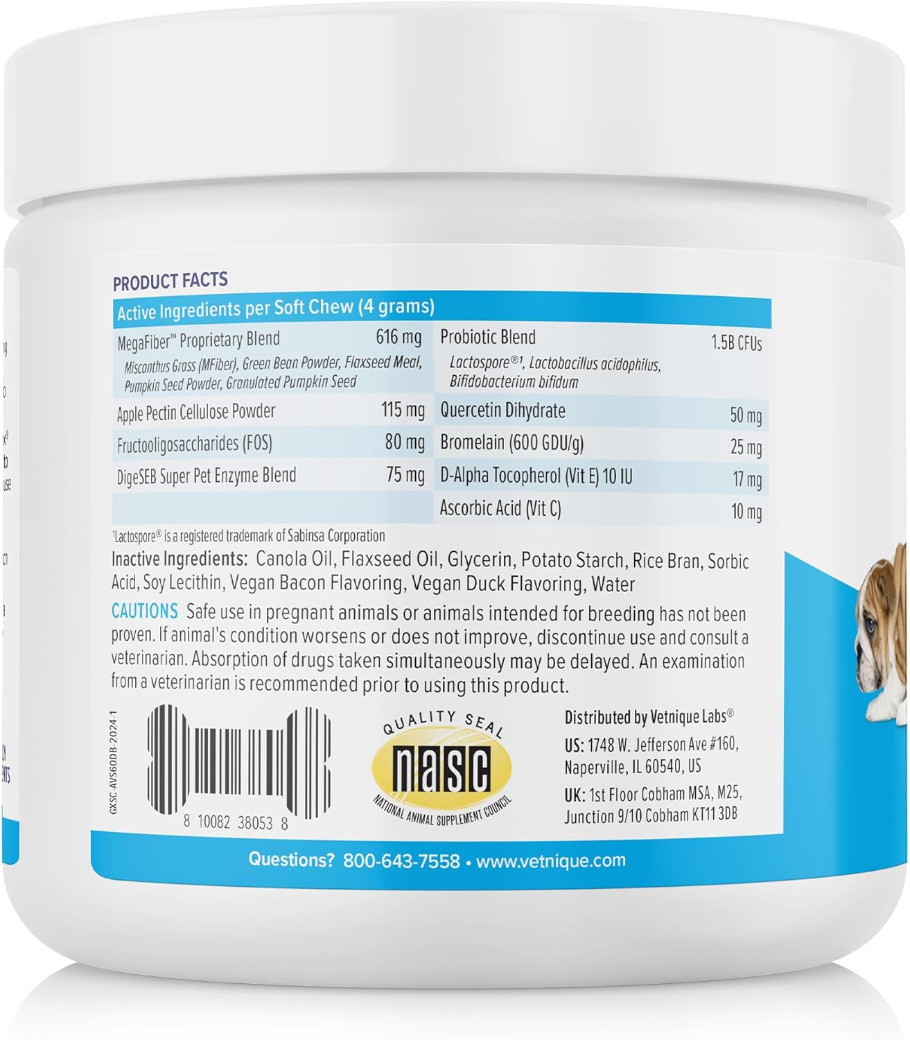 Glandex Anal Gland Soft Chew Treats with Pumpkin for Dogs Digestive Enzymes, Probiotics Fiber Supplement for Dogs Boot the Scoot (Advanced Strength Duck/Bacon Chews (Vegetarian), 60 Ct)