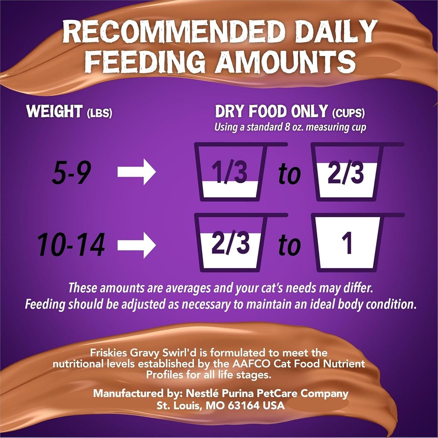 Purina  Dry Cat Food Gravy Swirl'D with Flavors of Chicken, Salmon and Gravy - 22 Lb. Bag