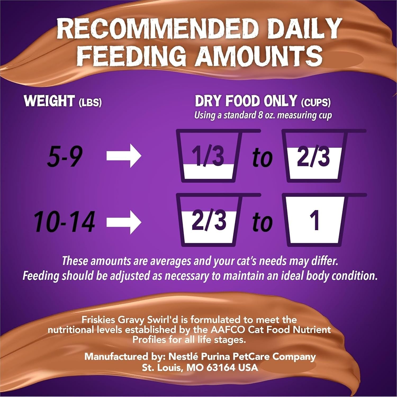 Purina  Dry Cat Food Gravy Swirl'D with Flavors of Chicken, Salmon and Gravy - 22 Lb. Bag