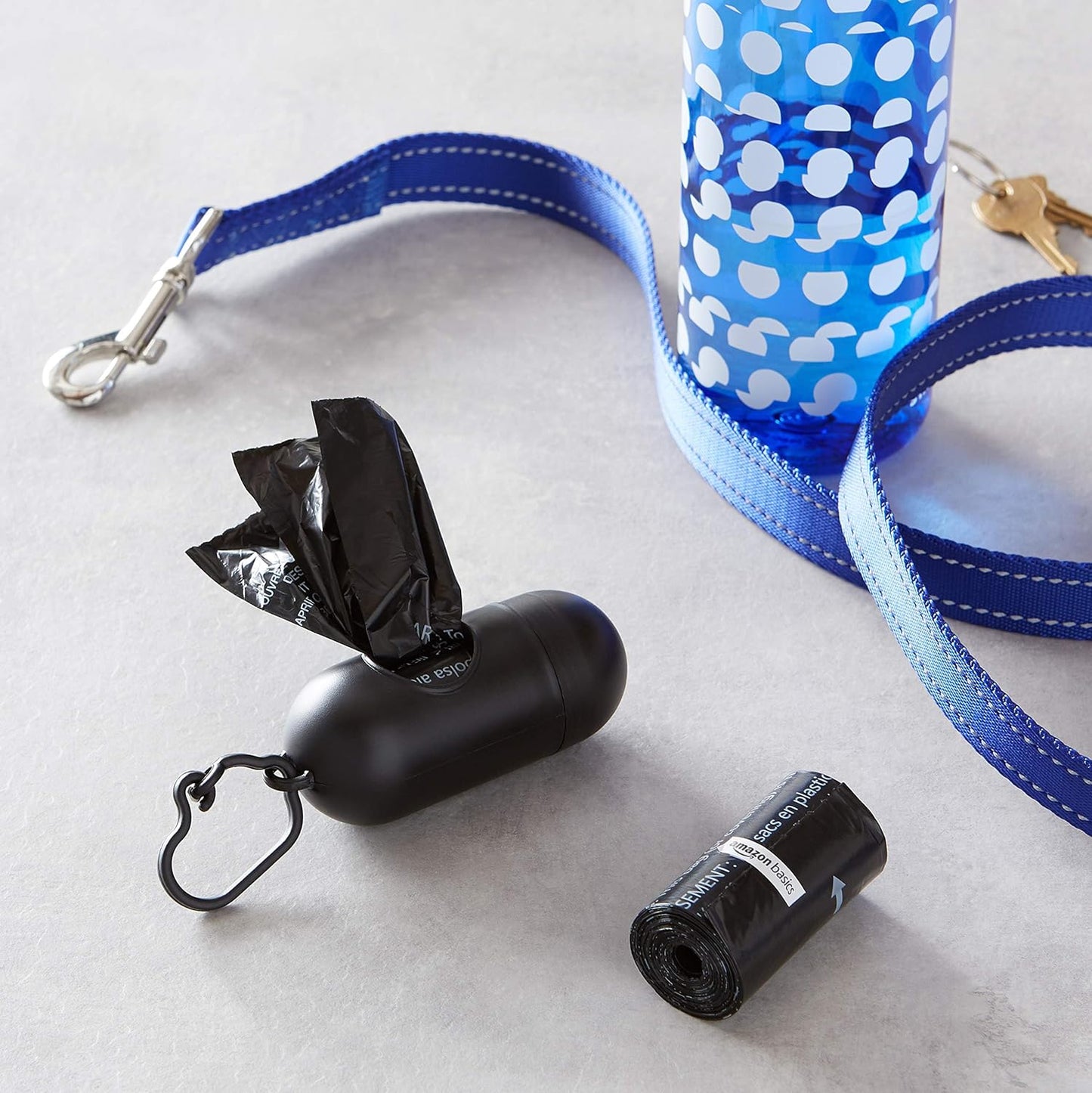 Dog Poop Bags with Dispenser, 600 Count, Enhanced for Guaranteed Leakproof, Unscented, Includes Leash Clip