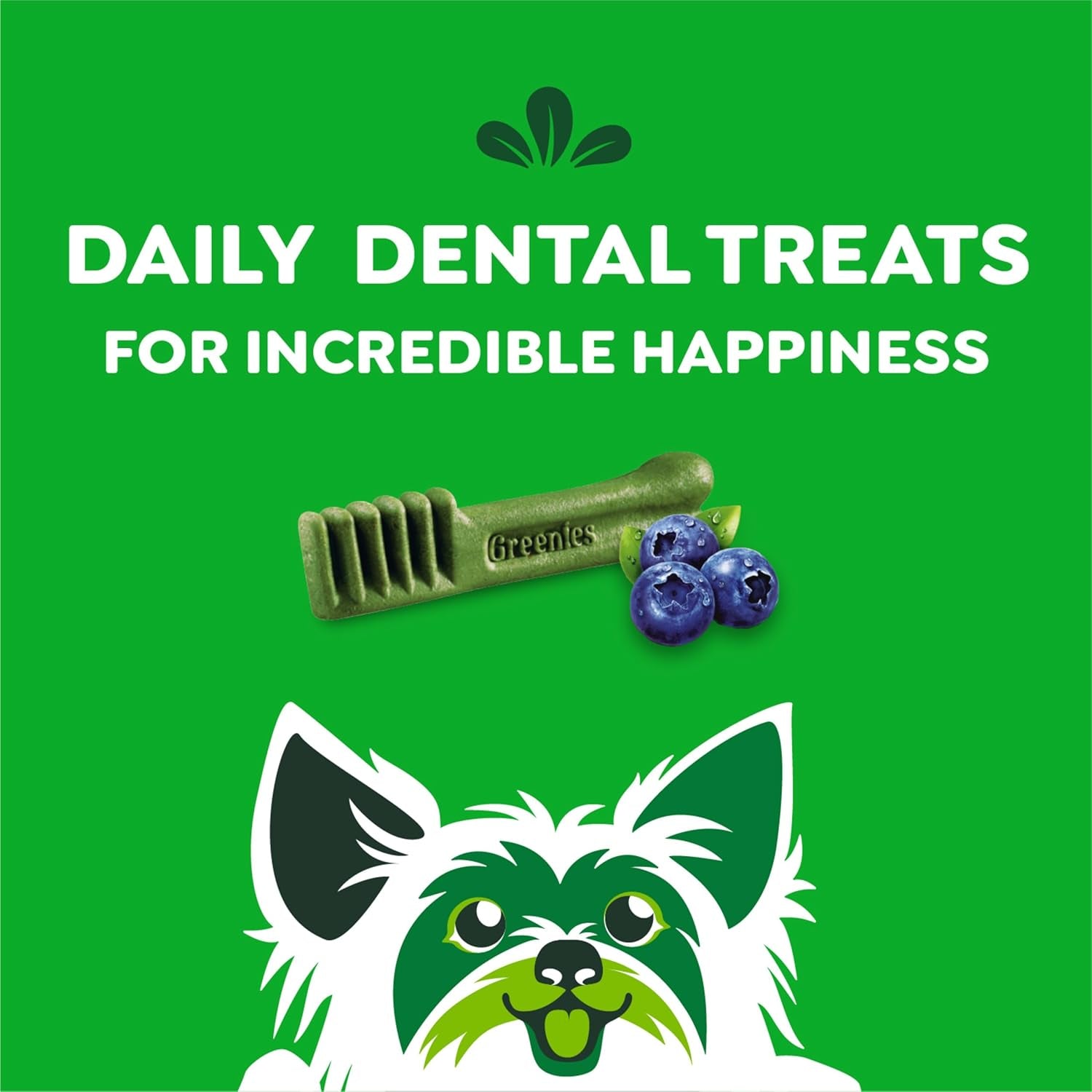 Teenie Dental Dog Treats, Blueberry Flavor, 12 Oz. Pack (43 Treats)
