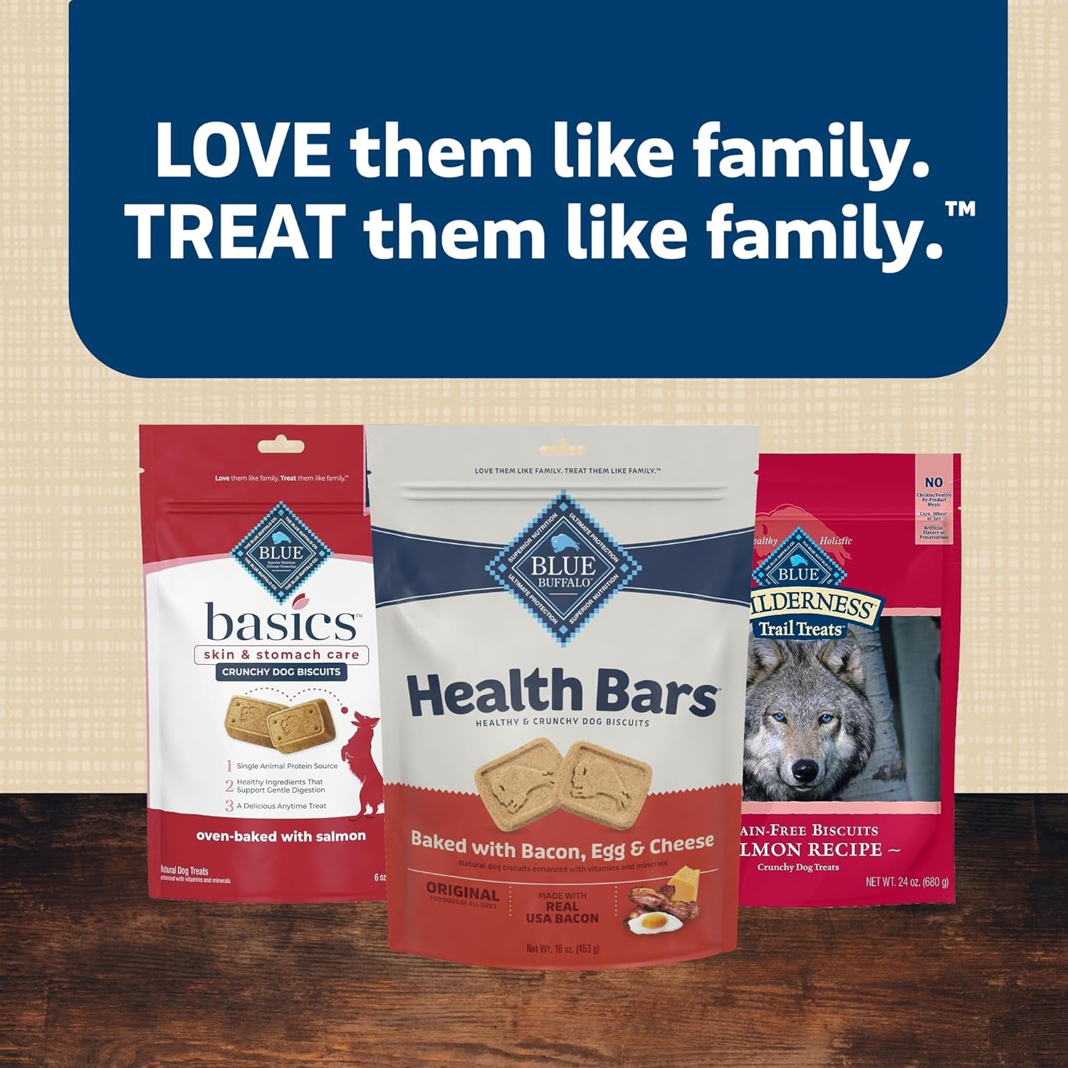 Health Bars Crunchy Dog Biscuits, Oven-Baked with Natural Ingredients, Bacon, Egg & Cheese , 16-Oz Bag