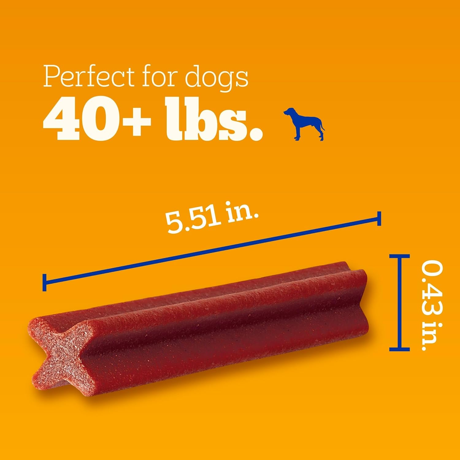 Dentastix Large Breed Dog Treats, Bacon Flavor, 2.08 Lb. Bag (40 Treats)