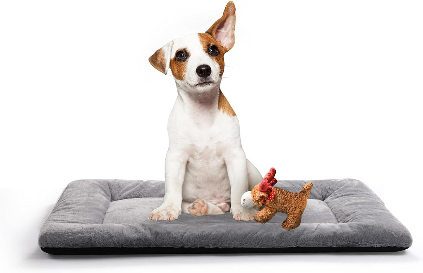 Dog Beds Crate Pad for Medium Dogs Fit Metal Dog Kennel,Ultra Soft Puppy Bed Washable & Anti-Slip Kennel Pad for Dogs Cozy Sleeping Mat,Gray 30Inch