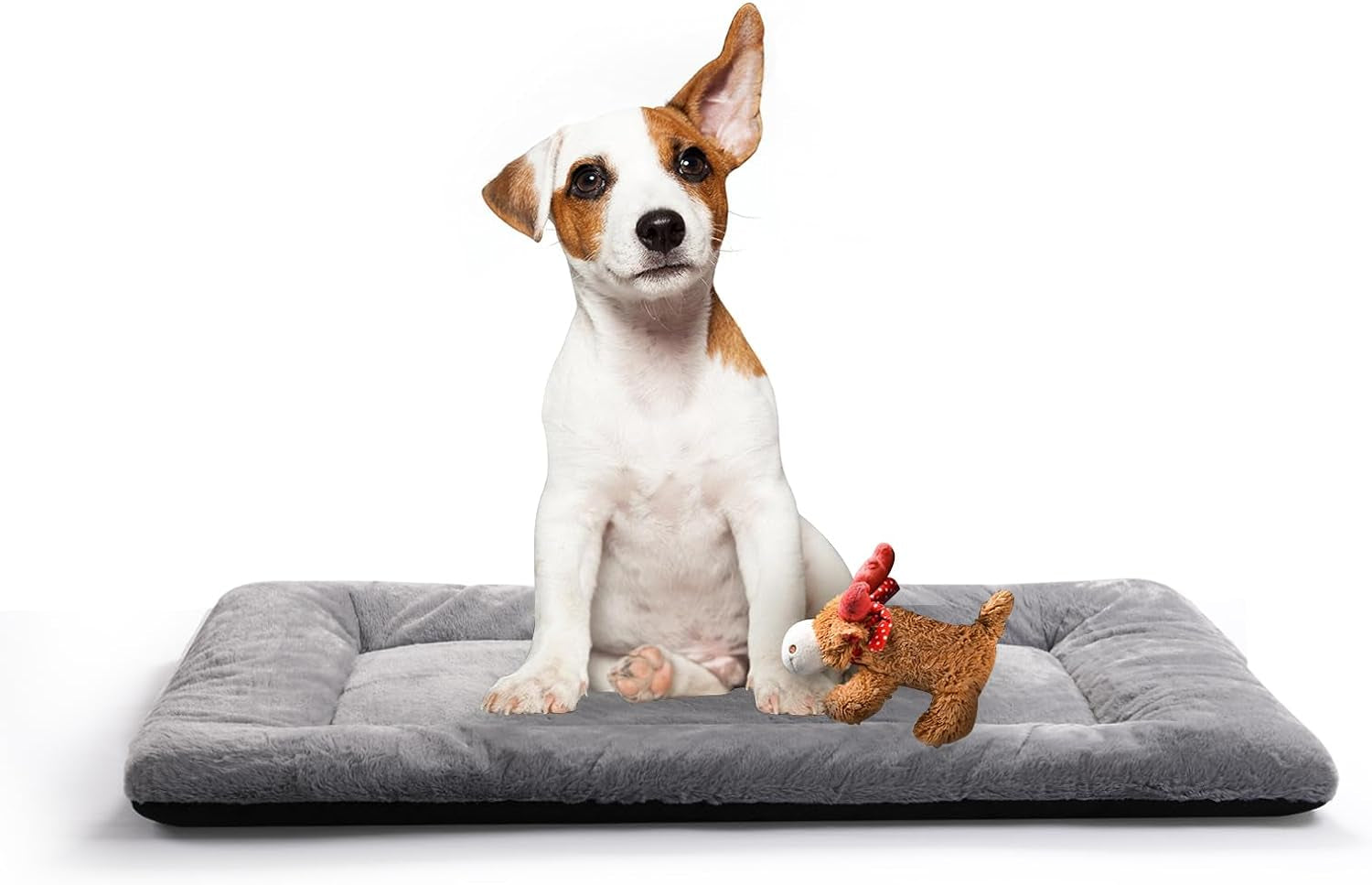 Dog Beds Crate Pad for Medium Dogs Fit Metal Dog Kennel,Ultra Soft Puppy Bed Washable & Anti-Slip Kennel Pad for Dogs Cozy Sleeping Mat,Gray 30Inch