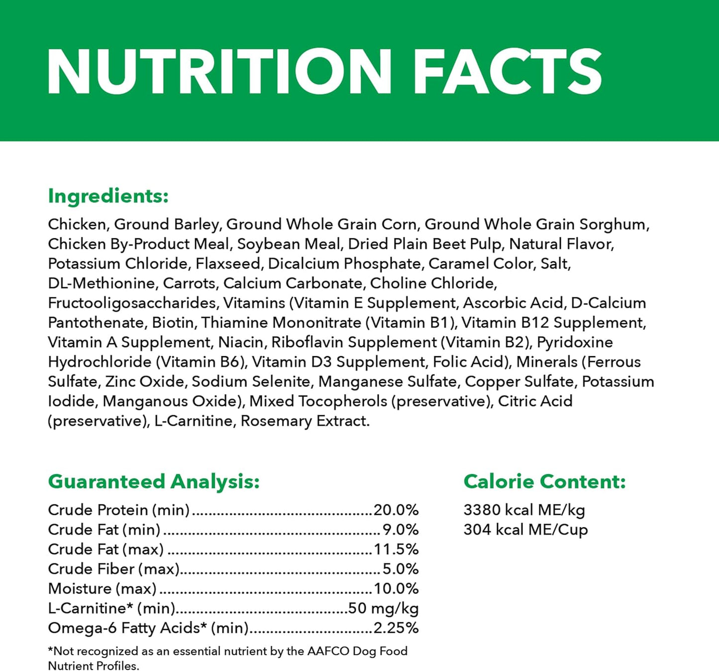 Proactive Health Healthy Weight Control Adult Dry Dog Food with Real Chicken, 15 Lb. Bag