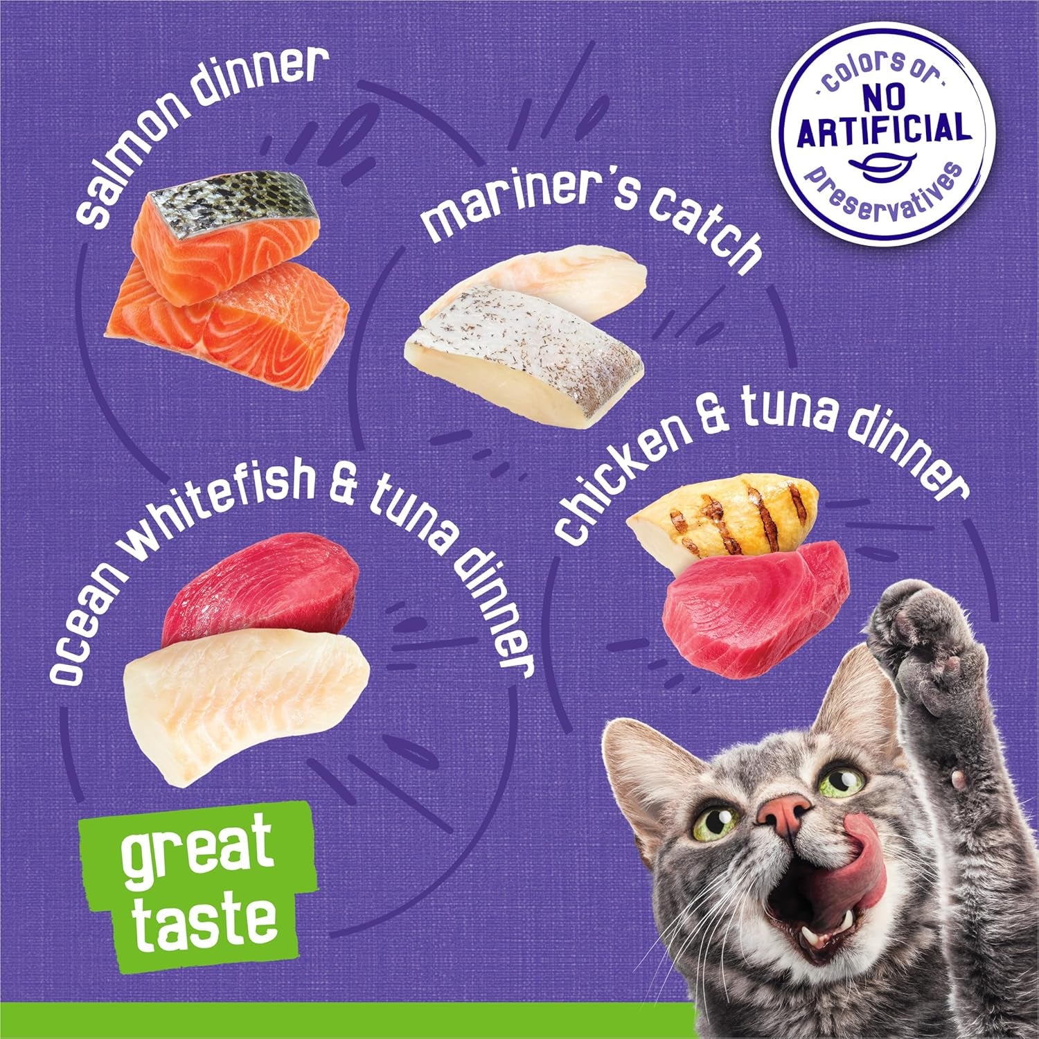 Purina  Pate Wet Cat Food Variety Pack Seafood and Chicken Pate Favorites 40Ct VP - (Pack of 40) 5.5 Oz. Cans