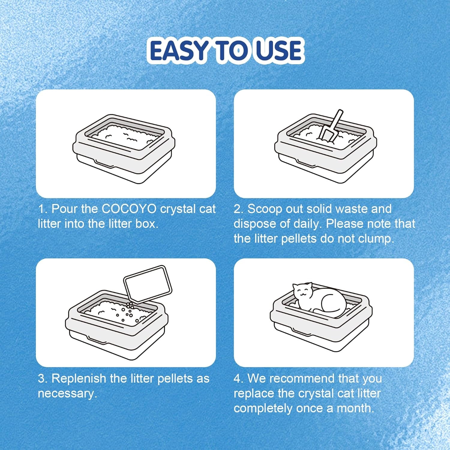 Crystal Cat Litter I Silica Gel Cat Litter,17.2 Lbs Value Pack (4.3 Lbs X 4)