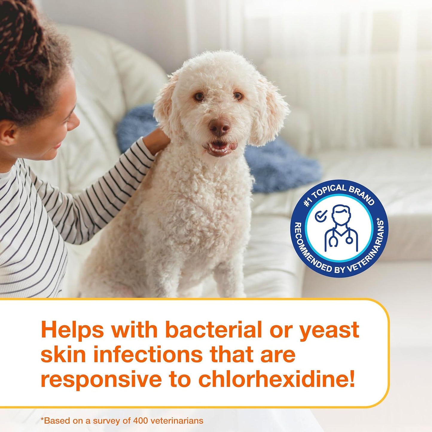 S3 Pyo Shampoo, Contains 3% Chlorhexidine & 0.5% Ophytrium, Antiseptic & Hydrating, for Bacterial or Yeast Skin Infections, for Dogs and Cats, 16.9 Fl. Oz. (500Ml)