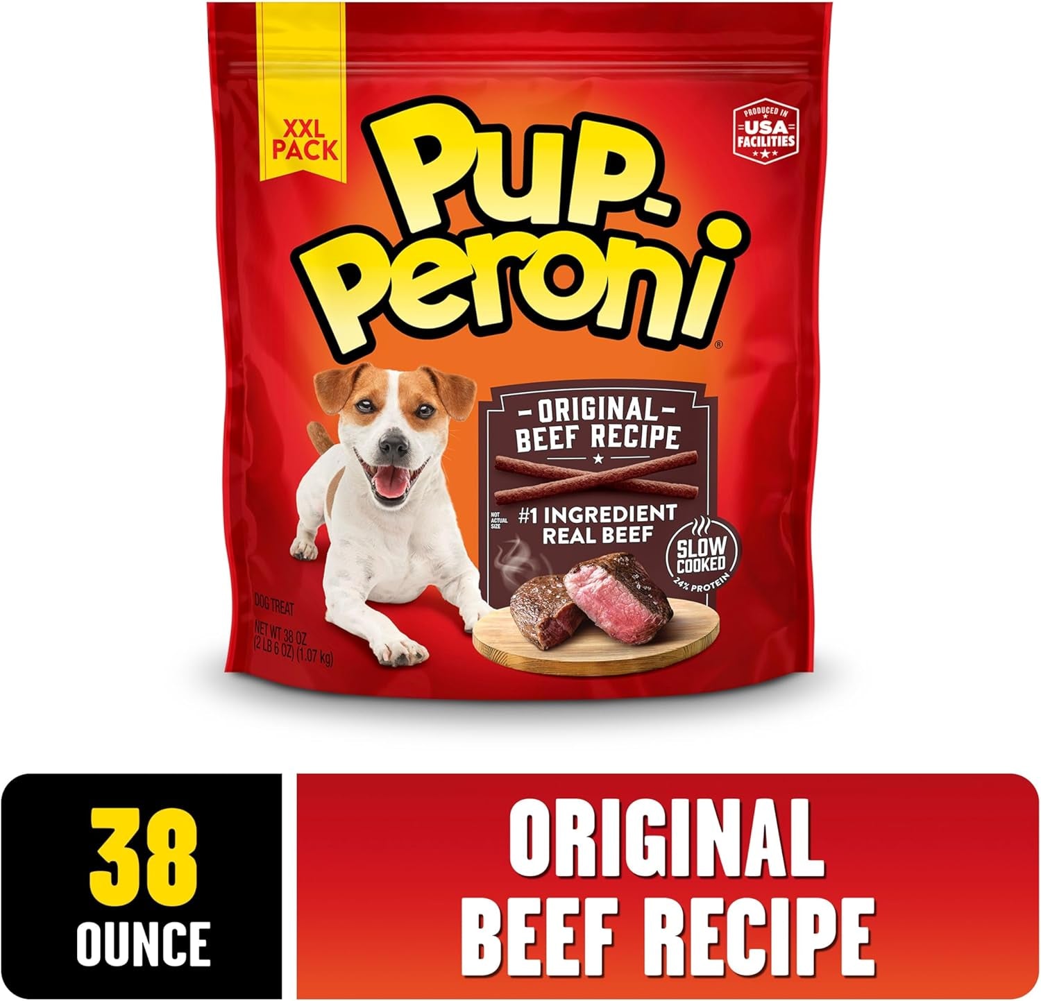 Dog Treats, Original Beef Flavor, 38 Ounce, Made with Real Beef
