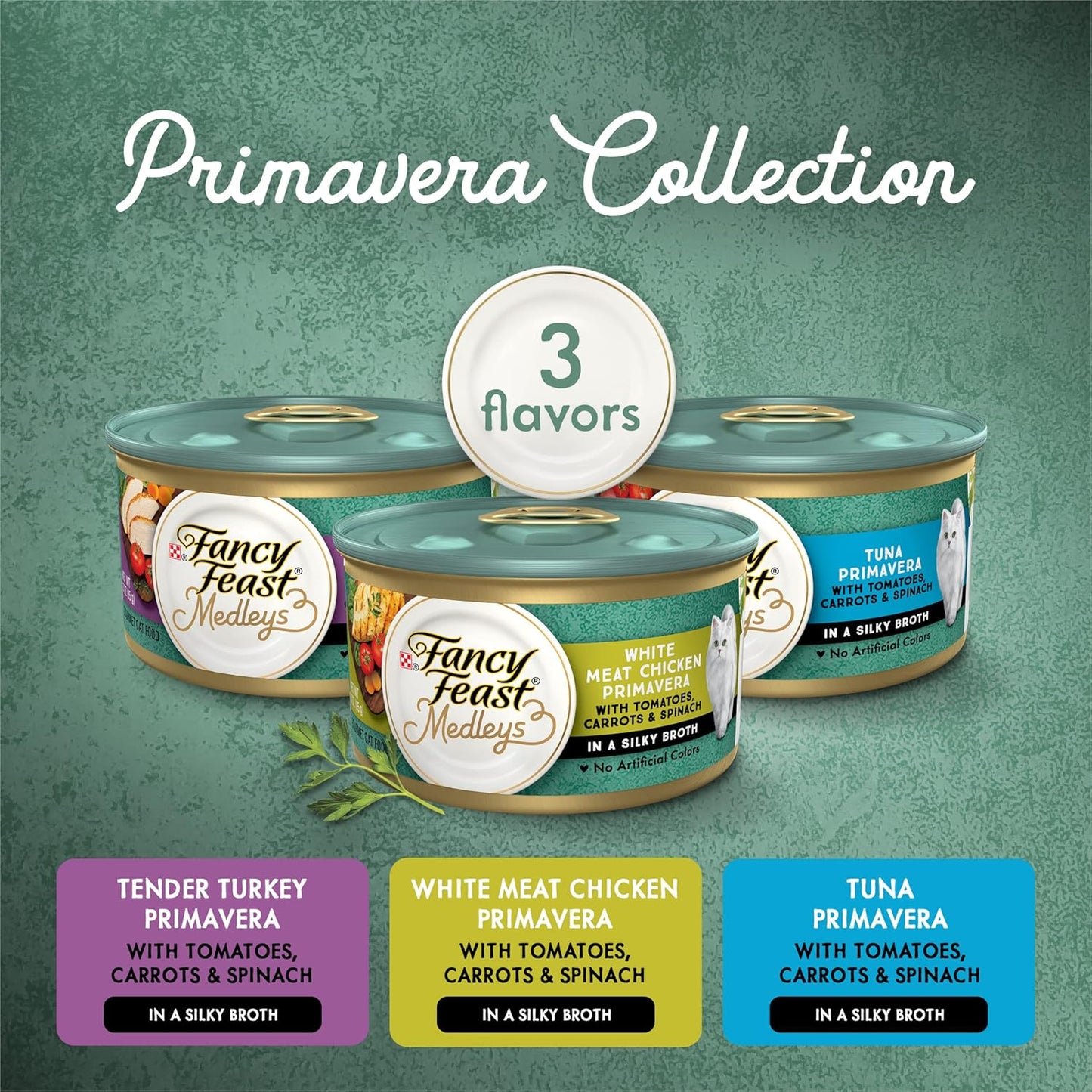 Purina  Wet Cat Food Variety Pack, Medleys Primavera Collection - (2 Packs of 12) 3 Oz. Cans