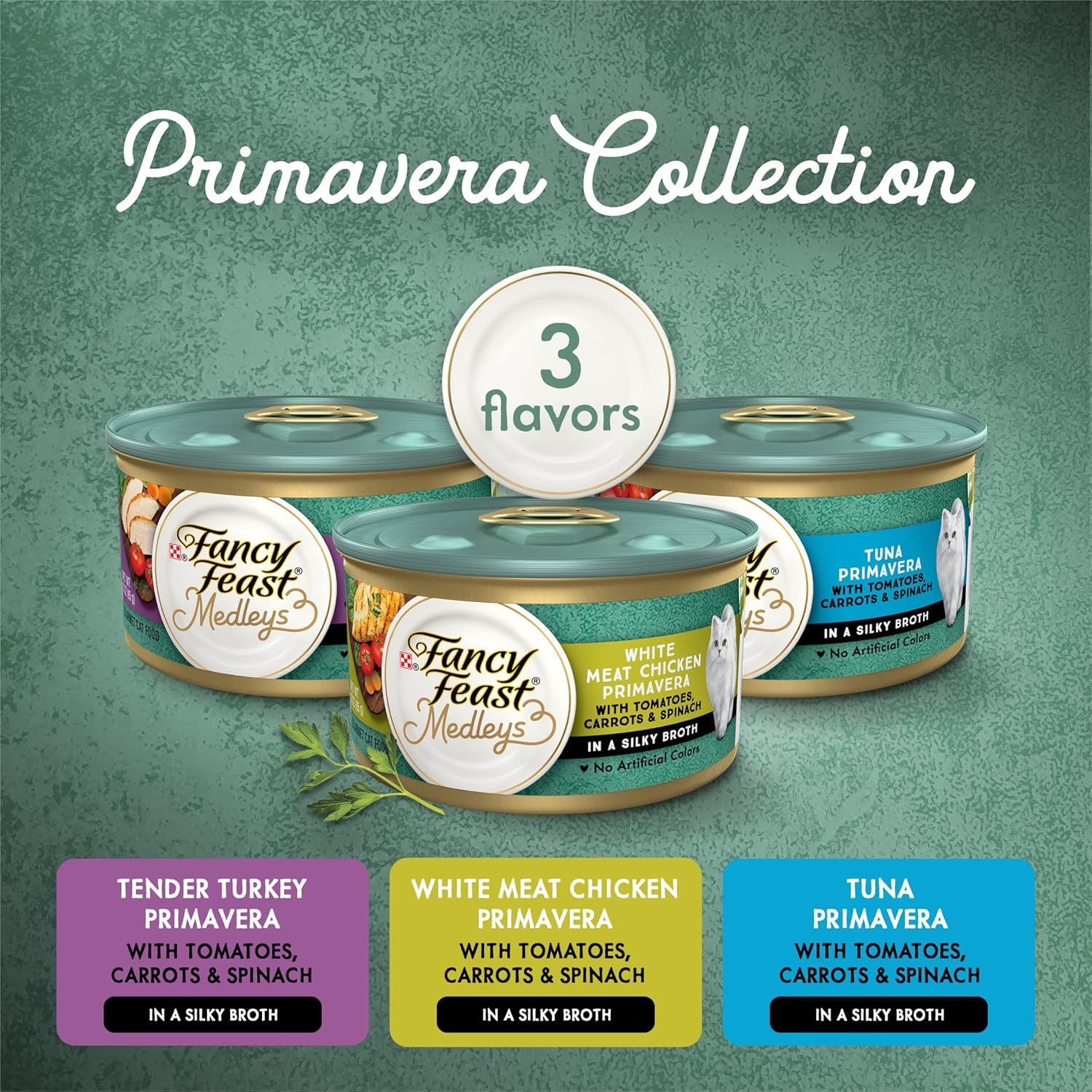 Purina  Wet Cat Food Variety Pack, Medleys Primavera Collection - (2 Packs of 12) 3 Oz. Cans