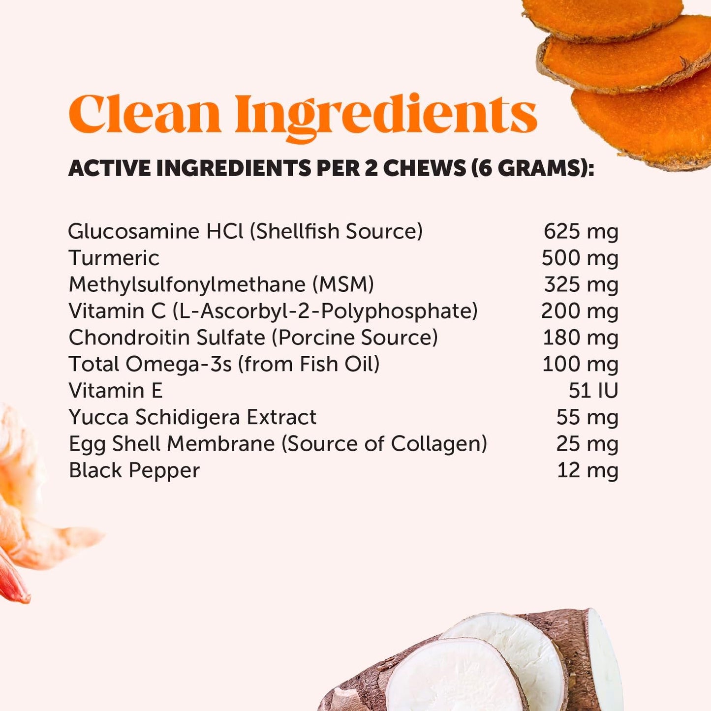 Hip & Joint Health Soft Chews for Dogs, Joint Supplement with Glucosamine Chondroitin, MSM, Turmeric, Joint Support + Mobility, May Reduce Occasional Discomfort (Chicken 90 Count)