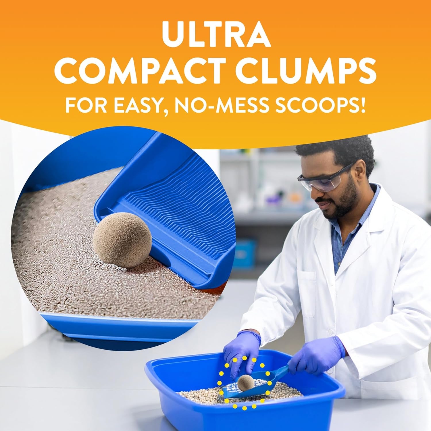 Hardball Lightweight Platinum Multi-Cat Clumping Cat Litter Odor Control, Easy No-Mess Scooping, Garden Bloom Scent, 16.5 Lbs.