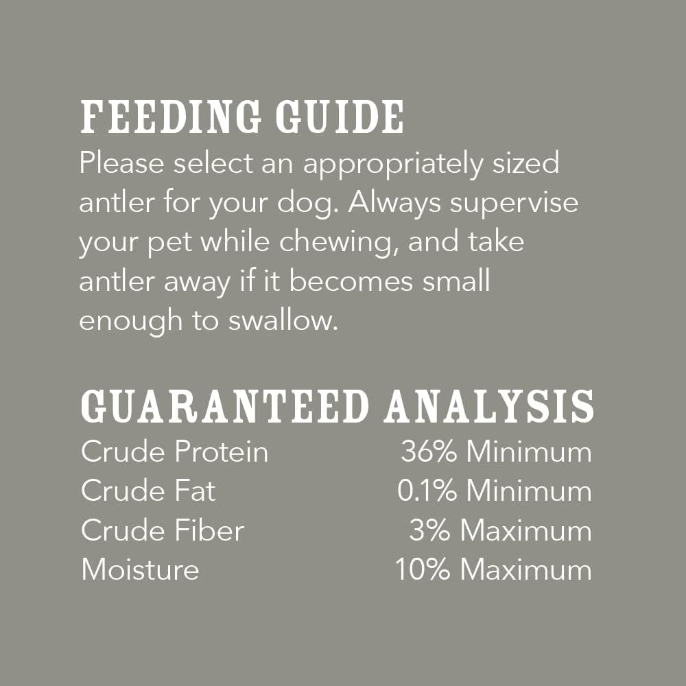 Amazon Brand -  Split Elk Antler, Naturally Shed, Long Lasting for Aggressive Chewers, Medium (Best for Dogs 15-30 Lbs)