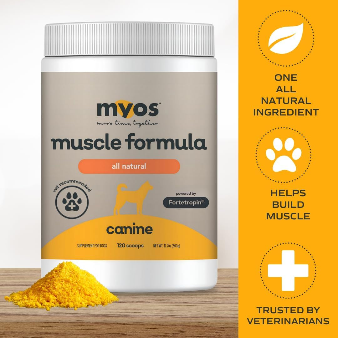 - All-Natural Muscle Building Supplement - Helps Reduce Muscle Loss in Dogs Due to Normal Aging and Improves Recovery from Injury or Surgery